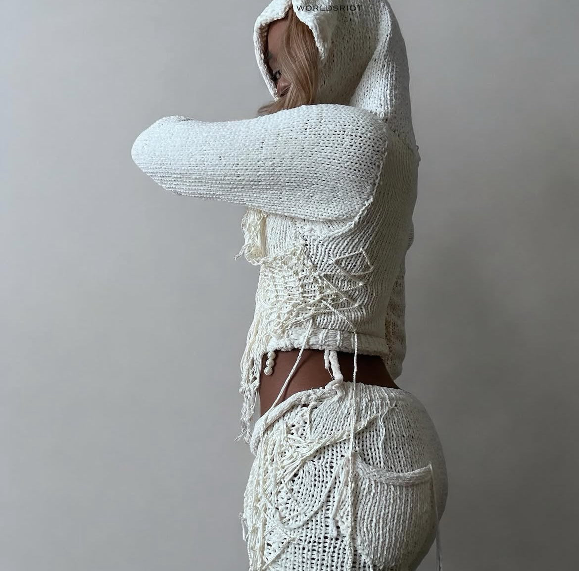 WING KNIT HOODIE